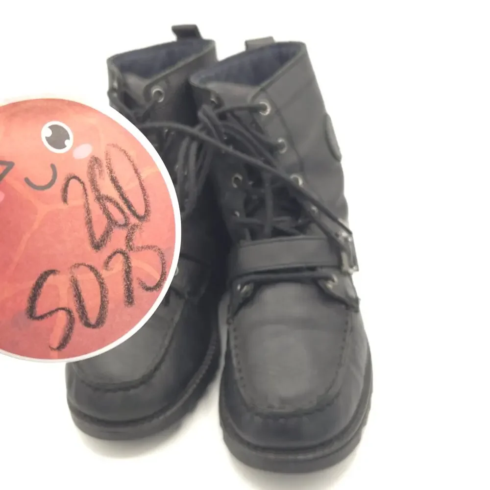 Polo Ralph Lauren Ranger Hi II Men's Size 7 Boots Black Buckle